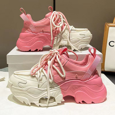 Αθλητικά παπούτσια Γυναικεία Βουλκανιζέ Παπούτσια Gradient Fashion Breath Χοντρή σόλα Γυναικεία γυμναστήρια Πλατφόρμα Γυναικεία χοντρά αθλητικά παπούτσια Καλάθι Femme