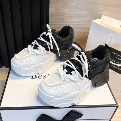 Αθλητικά παπούτσια Γυναικεία Βουλκανιζέ Παπούτσια Gradient Fashion Breath Χοντρή σόλα Γυναικεία γυμναστήρια Πλατφόρμα Γυναικεία χοντρά αθλητικά παπούτσια Καλάθι Femme