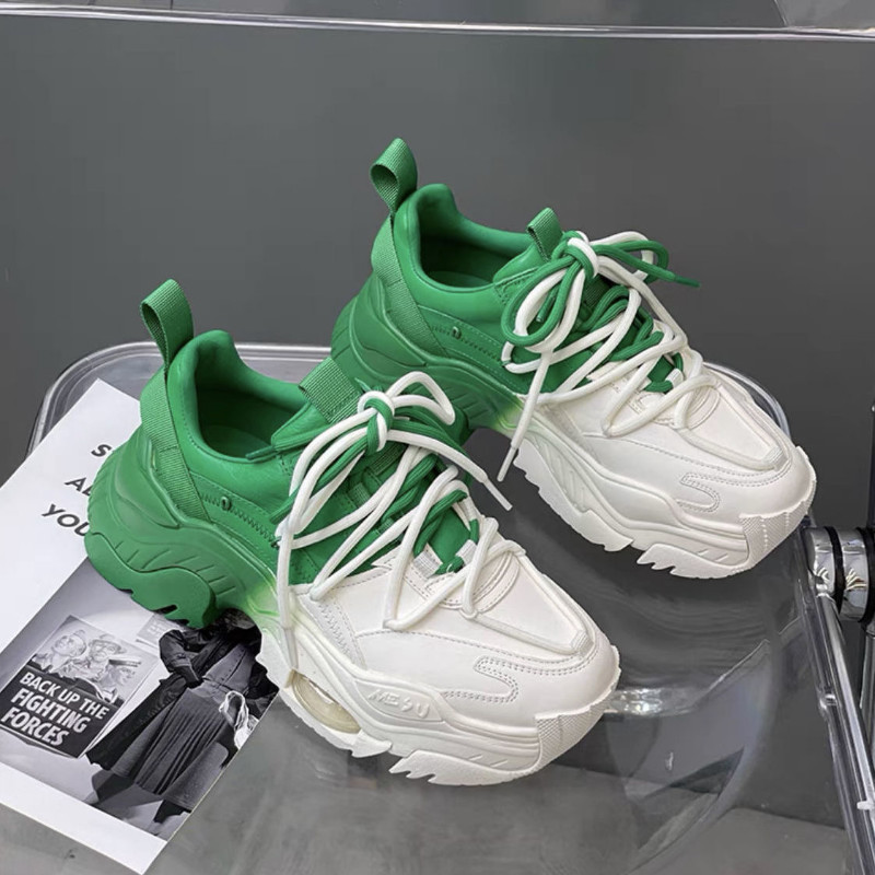 Αθλητικά παπούτσια Γυναικεία Βουλκανιζέ Παπούτσια Gradient Fashion Breath Χοντρή σόλα Γυναικεία γυμναστήρια Πλατφόρμα Γυναικεία χοντρά αθλητικά παπούτσια Καλάθι Femme