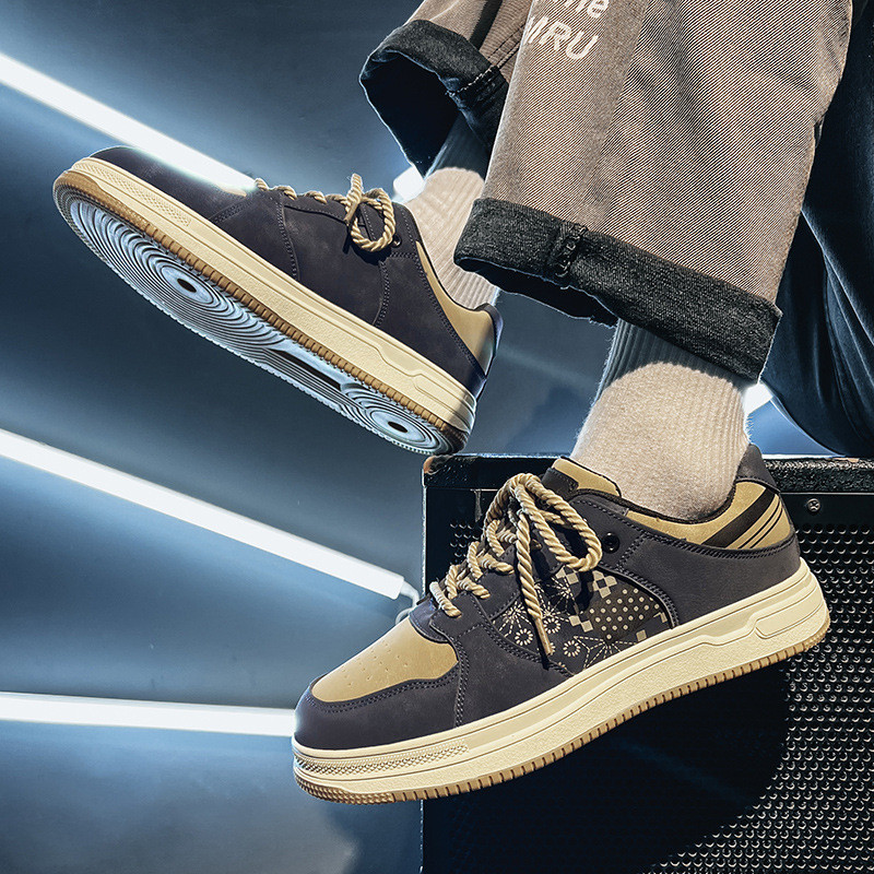 Εκτύπωση μόδας Μπλε ανδρικά παπούτσια Skateboard Αντιολισθητικά Αθλητικά παπούτσια χαμηλής κοπής για άντρες Αθλητικά παπούτσια για υπαίθρια προπόνηση Ανδρικά αθλητικά παπούτσια homme