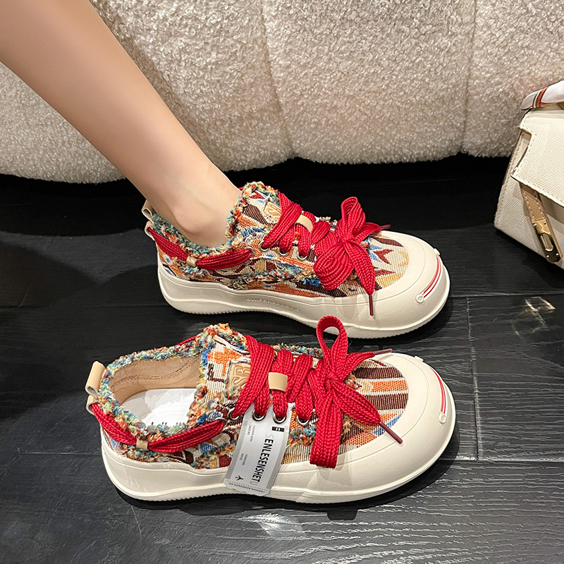 Γυναικεία χοντρά παπούτσια Daddy Παπούτσια πάνινα παπούτσια με παχιά κάτω πλατφόρμα, καμβάς, παπούτσια για γυναίκες Zapatillas De Deporte 2022