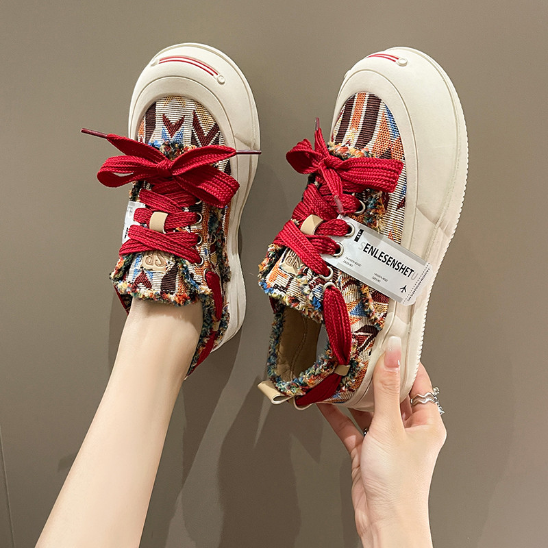 Γυναικεία χοντρά παπούτσια Daddy Παπούτσια πάνινα παπούτσια με παχιά κάτω πλατφόρμα, καμβάς, παπούτσια για γυναίκες Zapatillas De Deporte 2022