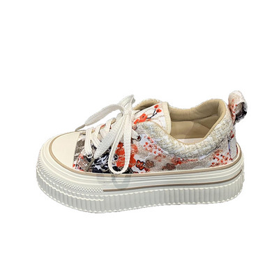 Pavasario rudeniniai apatiniai drobiniai batai Moteriški sportbačiai Platforminiai sportbačiai Suvarstomi plokščiapadžiai Batai Moteriški laisvalaikio batai Zapatos De Mujer