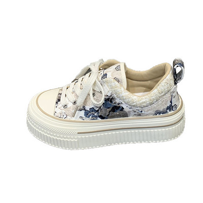 Pavasario rudeniniai apatiniai drobiniai batai Moteriški sportbačiai Platforminiai sportbačiai Suvarstomi plokščiapadžiai Batai Moteriški laisvalaikio batai Zapatos De Mujer