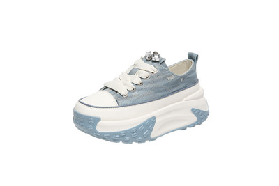 Ženske cipele 2023. Visokokvalitetne platnene tenisice s visokim potpeticama s ravnim dnom Jesenske cipele na vezivanje u različitim bojama Ženske vulkanizirane cipele