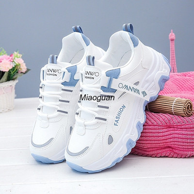 Ženske nove debele tenisice Ženske prozračne mrežaste ležerne tenisice s platformom Teniske ženske platforme Vulkanizirane cipele na vezanje Proljeće