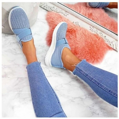 Γυναικεία παπούτσια σε έκπτωση 2023 Fashion Mesh Fly Weave Γυναικεία παπούτσια Vulcanize Νέα Ευέλικτα αθλητικά παπούτσια με χαμηλό τακούνι με στρογγυλή κεφαλή