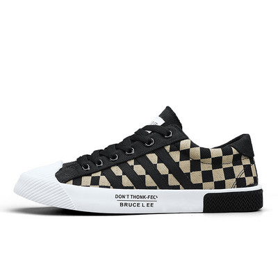 Ανοιξιάτικο Καλοκαίρι Ρετρό Χακί Ανδρικά Βουλκανιζέ Παπούτσια Ελαφρύ, επίπεδη πάνινα πάνινα ανδρικά Skateboard Αθλητικά παπούτσια χαμηλού κοψίματος για άνδρες