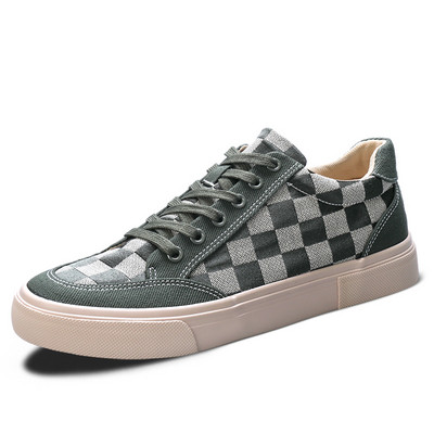 Ανοιξιάτικο Καλοκαίρι Ρετρό Χακί Ανδρικά Βουλκανιζέ Παπούτσια Ελαφρύ, επίπεδη πάνινα πάνινα ανδρικά Skateboard Αθλητικά παπούτσια χαμηλού κοψίματος για άνδρες