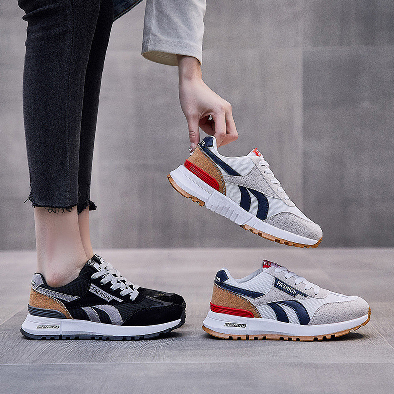 Άνοιξη 2022 Νέα αναπνεύσιμα φοιτητικά αθλητικά παπούτσια μόδας Γυναικεία παπούτσια πλατφόρμας μονόχρωμα παπούτσια με κορδόνια βουλκανιζέ Zapatos De Mujer