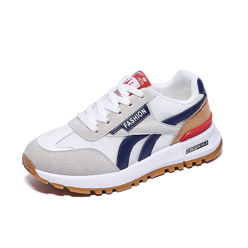 Άνοιξη 2022 Νέα αναπνεύσιμα φοιτητικά αθλητικά παπούτσια μόδας Γυναικεία παπούτσια πλατφόρμας μονόχρωμα παπούτσια με κορδόνια βουλκανιζέ Zapatos De Mujer