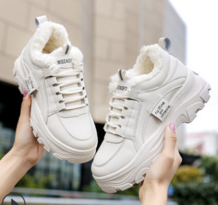 2022 New Style Παπούτσια Γυναικεία Αθλητικά Παπούτσια Γυναικεία Casual Παπούτσια Ασανσέρ με χοντρό πάτο Γυναικεία συνθετικά λευκά παπούτσια