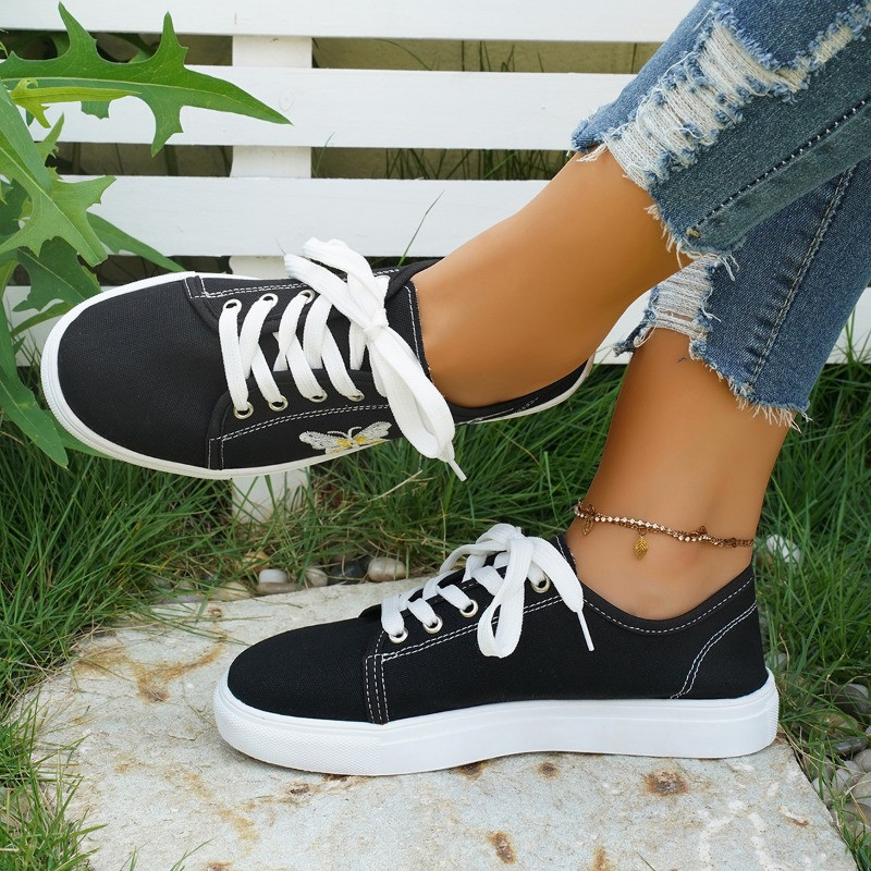 Mikrokiust madala kontsaga naistejalatsid 2023. aasta kvaliteetsed nööriga täistikandid kevad/sügis lõuendist naiste kingad Zapatos De Mujer