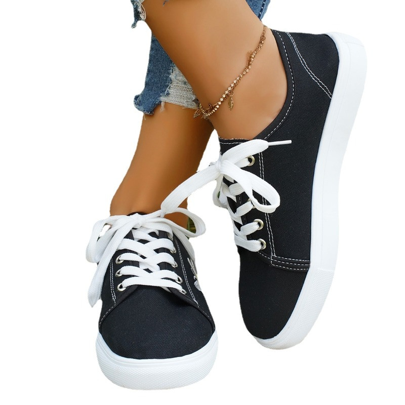 Mikrokiust madala kontsaga naistejalatsid 2023. aasta kvaliteetsed nööriga täistikandid kevad/sügis lõuendist naiste kingad Zapatos De Mujer