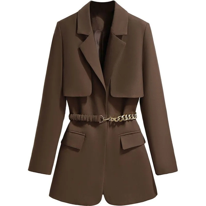 Naiste bleiserjakk, kevad-sügis 2023, uus Korea mood, pikkade varrukatega, vaba aja ülikond, naiste ülerõivad, naiste topid