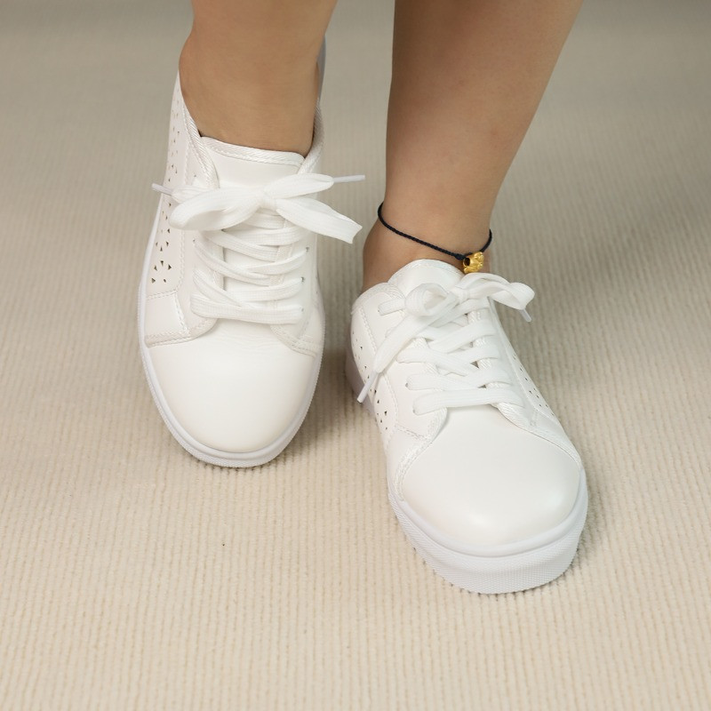 Pantofi PU cu toc mic pentru femei 2023, de înaltă calitate, primăvară/toamnă, țesătură de bumbac, cu șireturi, pantofi de damă, încălțați, pantofi pentru femei