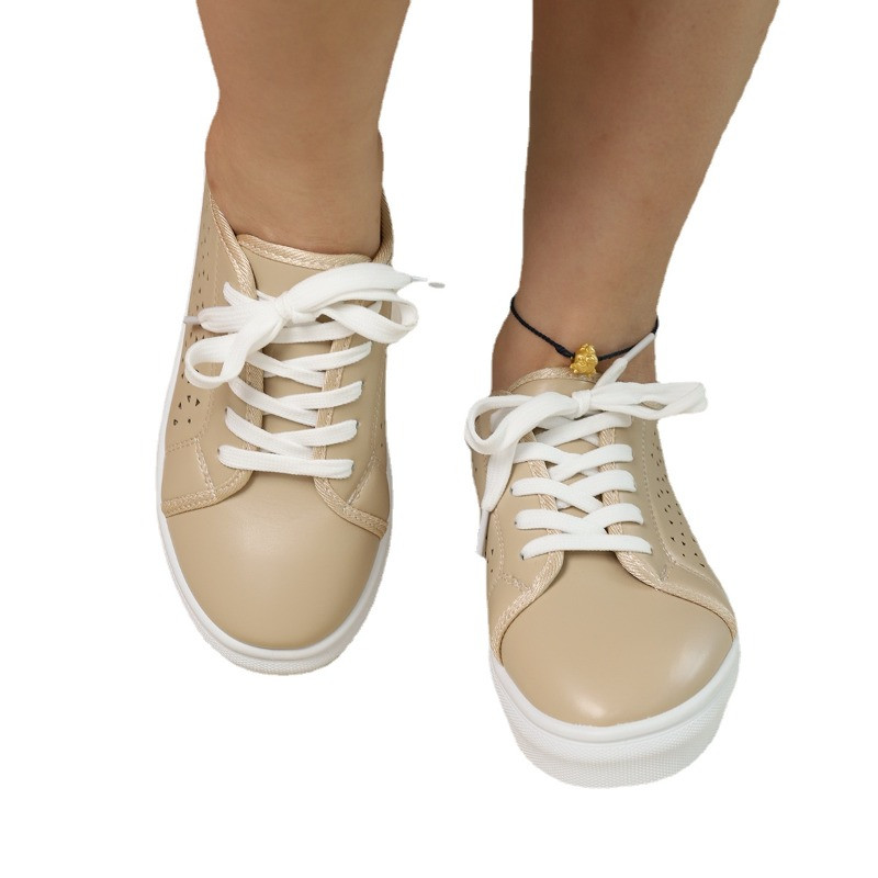 Pantofi PU cu toc mic pentru femei 2023, de înaltă calitate, primăvară/toamnă, țesătură de bumbac, cu șireturi, pantofi de damă, încălțați, pantofi pentru femei