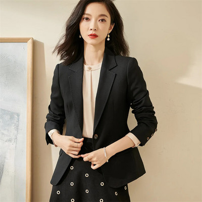 Moterų pavasario rudens švarkas, 2023 m. Nauja mada, ilgomis rankovėmis, verslo darbas, biuro laisvalaikio kostiumai, švarkas, paltai, viršutiniai drabužiai, moteriški viršutiniai drabužiai