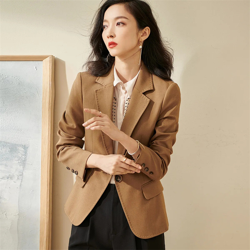 Moterų pavasario rudens švarkas, 2023 m. Nauja mada, ilgomis rankovėmis, verslo darbas, biuro laisvalaikio kostiumai, švarkas, paltai, viršutiniai drabužiai, moteriški viršutiniai drabužiai