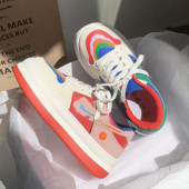 SHANPA Niche Design Originalne cipele u duginim bojama Novo ljeto 2023. Raznoliko za ležerne studente Korejske modne cipele Zapatillas Mujer