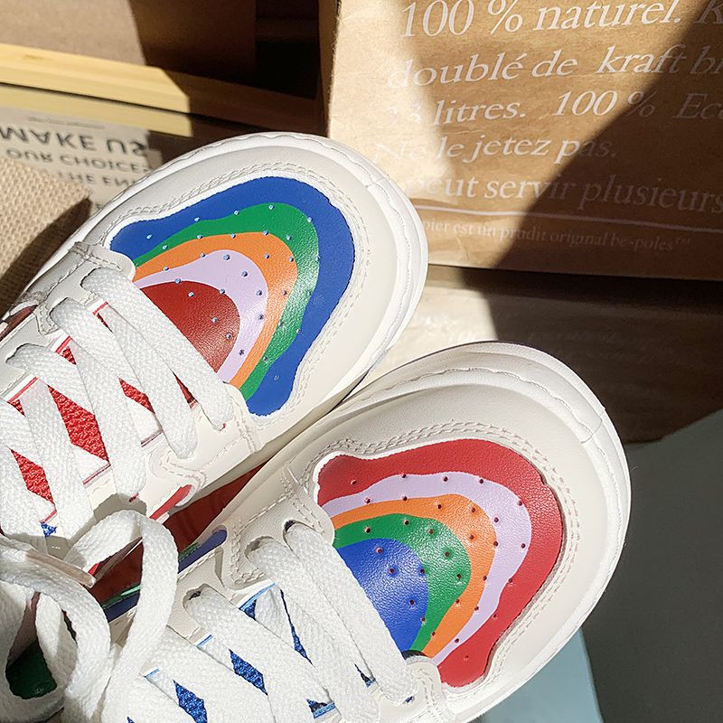 SHANPA Niche Design Originalne cipele u duginim bojama Novo ljeto 2023. Raznoliko za ležerne studente Korejske modne cipele Zapatillas Mujer