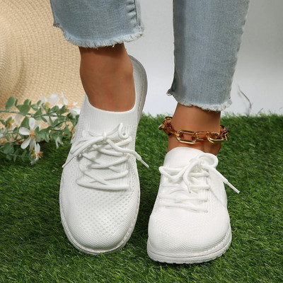 Γυναικεία παπούτσια 2023 Hot Sale Lace Up Γυναικεία βουλκανισμένα παπούτσια που αναπνέουν ελαφριά αθλητικά παπούτσια Γυναικεία casual παπούτσια με στρογγυλή μύτη