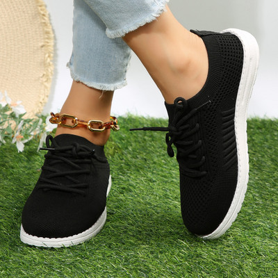 Γυναικεία παπούτσια 2023 Hot Sale Lace Up Γυναικεία βουλκανισμένα παπούτσια που αναπνέουν ελαφριά αθλητικά παπούτσια Γυναικεία casual παπούτσια με στρογγυλή μύτη