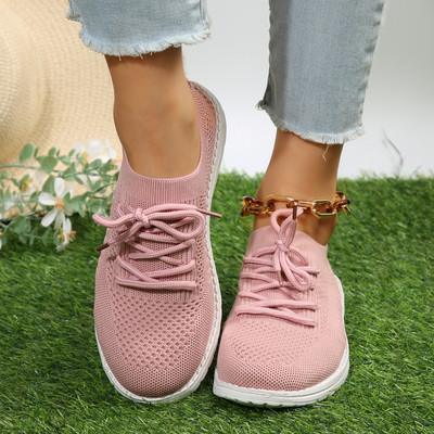 Γυναικεία παπούτσια 2023 Hot Sale Lace Up Γυναικεία βουλκανισμένα παπούτσια που αναπνέουν ελαφριά αθλητικά παπούτσια Γυναικεία casual παπούτσια με στρογγυλή μύτη
