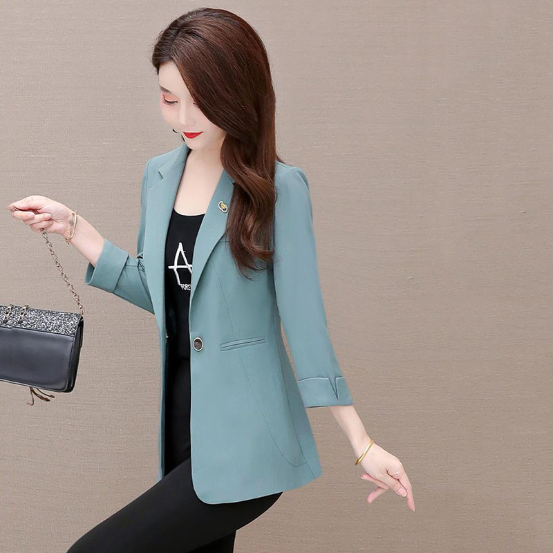 Crno odijelo Ženski kaput Proljeće Jesen 2023. Nova moda Korejski sakoi dugih rukava Ženska jakna Ležerna ženska majica sakoa E389