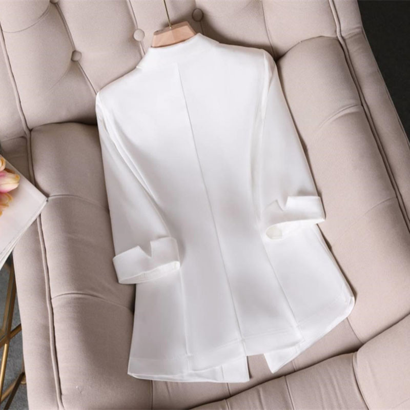 2023 Νέα Άνοιξη Καλοκαίρι Μπλέιζερ Γυναικεία Μπλούζες Γυναικεία μπλέιζερ με μανίκια τριών τετάρτων με ένα κουμπί.