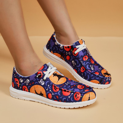 PU Flat Bottom 2023 Νέα γυναικεία παπούτσια με κορδόνια Άνοιξη/Φθινόπωρο μεικτά χρώματα Γυναικεία αθλητικά παπούτσια Zapatillas Deportivas Para Mujeres