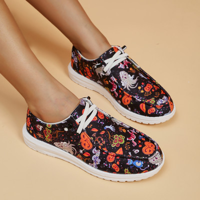 PU Flat Bottom 2023 Νέα γυναικεία παπούτσια με κορδόνια Άνοιξη/Φθινόπωρο μεικτά χρώματα Γυναικεία αθλητικά παπούτσια Zapatillas Deportivas Para Mujeres