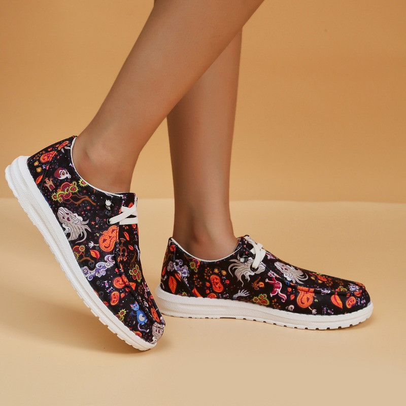 PU Flat Bottom 2023 Νέα γυναικεία παπούτσια με κορδόνια Άνοιξη/Φθινόπωρο μεικτά χρώματα Γυναικεία αθλητικά παπούτσια Zapatillas Deportivas Para Mujeres