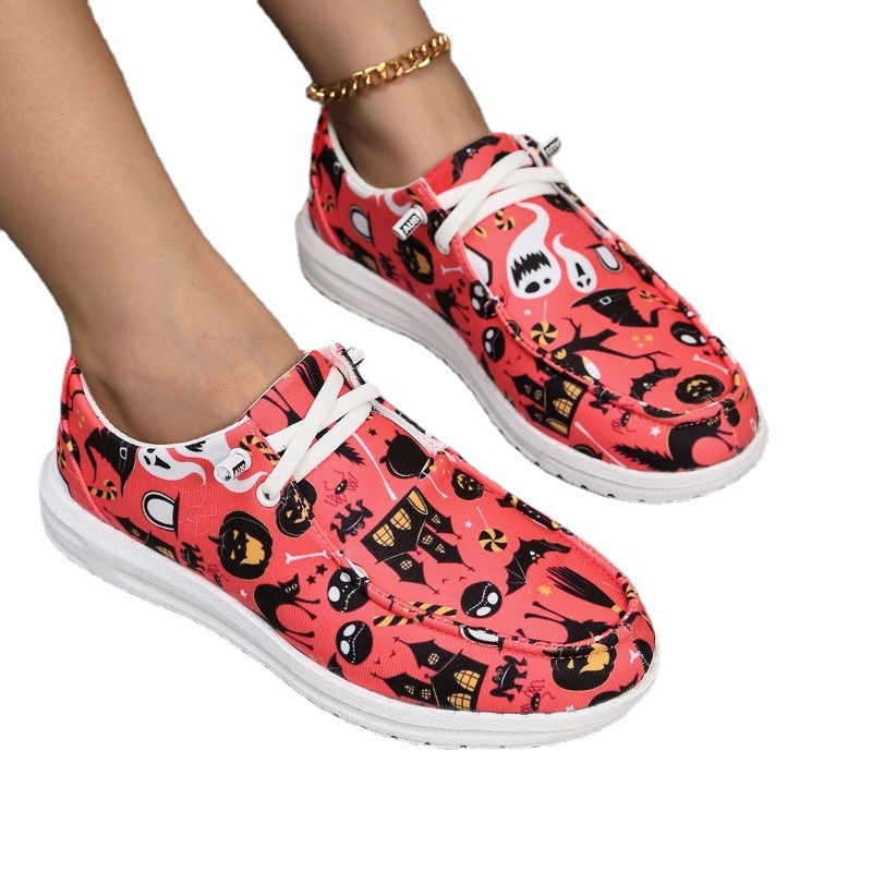 PU Flat Bottom 2023 Νέα γυναικεία παπούτσια με κορδόνια Άνοιξη/Φθινόπωρο μεικτά χρώματα Γυναικεία αθλητικά παπούτσια Zapatillas Deportivas Para Mujeres