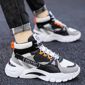 Ολοκαίνουργια ανδρικά αθλητικά παπούτσια με παχύ κάτω μέρος Αναπνεύσιμα παπούτσια μπάσκετ Ανδρικά ψηλά αθλητικά παπούτσια για τρέξιμο εξωτερικού χώρου