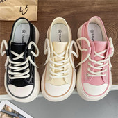 Feerldi Chic Mango Toe Wide Feet Sneakers Femei Ulzzang Canvas Sport Pantofi Designer Harajuku Pantofi Brand Plimsolls Platform