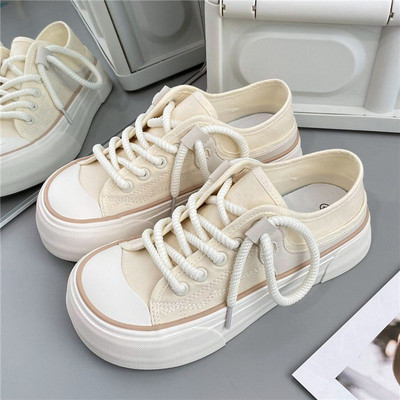 Feerldi Chic Mango Toe Wide Feet Sneakers Femei Ulzzang Canvas Sport Pantofi Designer Harajuku Pantofi Brand Plimsolls Platform