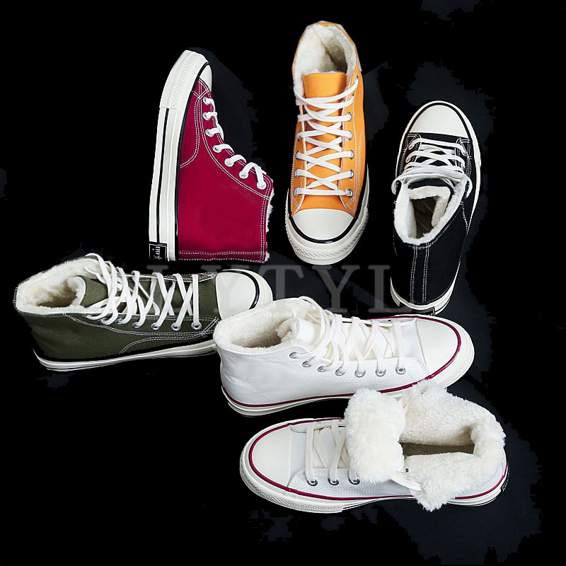 Γυναικεία χειμερινά βελούδινα ανδρικά παπούτσια από καμβά Κορεατικά ψηλά κορυφαία παπούτσια χιονιού ανδρικά αθλητικά παπούτσια