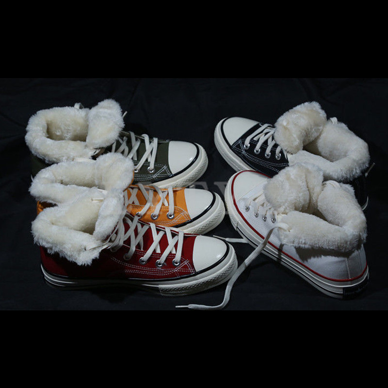 Γυναικεία χειμερινά βελούδινα ανδρικά παπούτσια από καμβά Κορεατικά ψηλά κορυφαία παπούτσια χιονιού ανδρικά αθλητικά παπούτσια