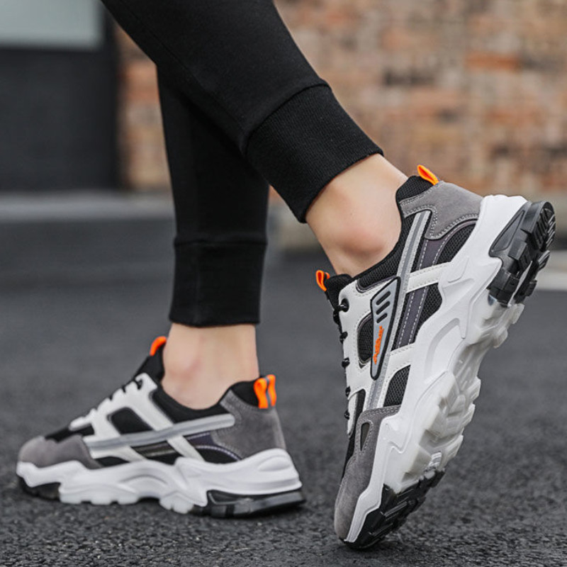 Ανδρικά αθλητικά παπούτσια Άνοιξη Νέα αναπνεύσιμα άνετα βουλκανιζέ παπούτσια Ανδρικά κορδόνια Casual Flat Running Trend Platform Dad