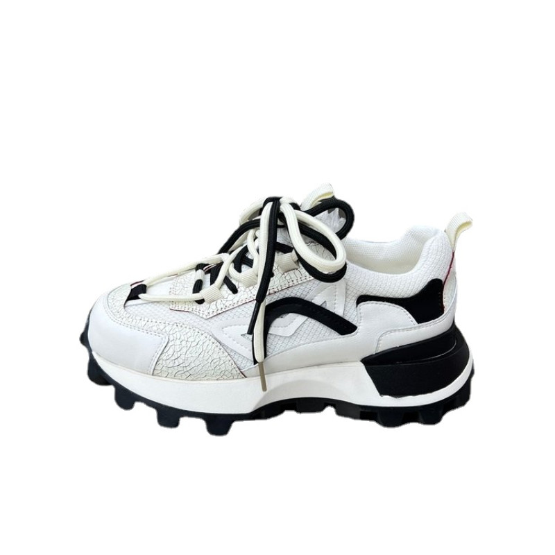 2023 Νέα γυναικεία αθλητικά παπούτσια Χοντρές σόλες Άνετα ίσια παπούτσια εξωτερικού χώρου Πλατφόρμα ψηλά κορδόνια Γυναικεία αθλητικά παπούτσια μόδας