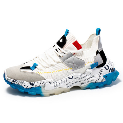 Επώνυμα ανδρικά χοντρά αθλητικά παπούτσια Αθλητικά παπούτσια για τρέξιμο με αναπνεύσιμο διχτυωτό δίχτυ Παπούτσια για τρέξιμο ανδρικά Άνετα παχιά σόλα Παπούτσια ρετρό πάνινα παπούτσια