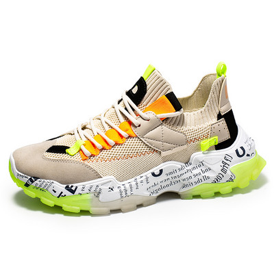 Επώνυμα ανδρικά χοντρά αθλητικά παπούτσια Αθλητικά παπούτσια για τρέξιμο με αναπνεύσιμο διχτυωτό δίχτυ Παπούτσια για τρέξιμο ανδρικά Άνετα παχιά σόλα Παπούτσια ρετρό πάνινα παπούτσια