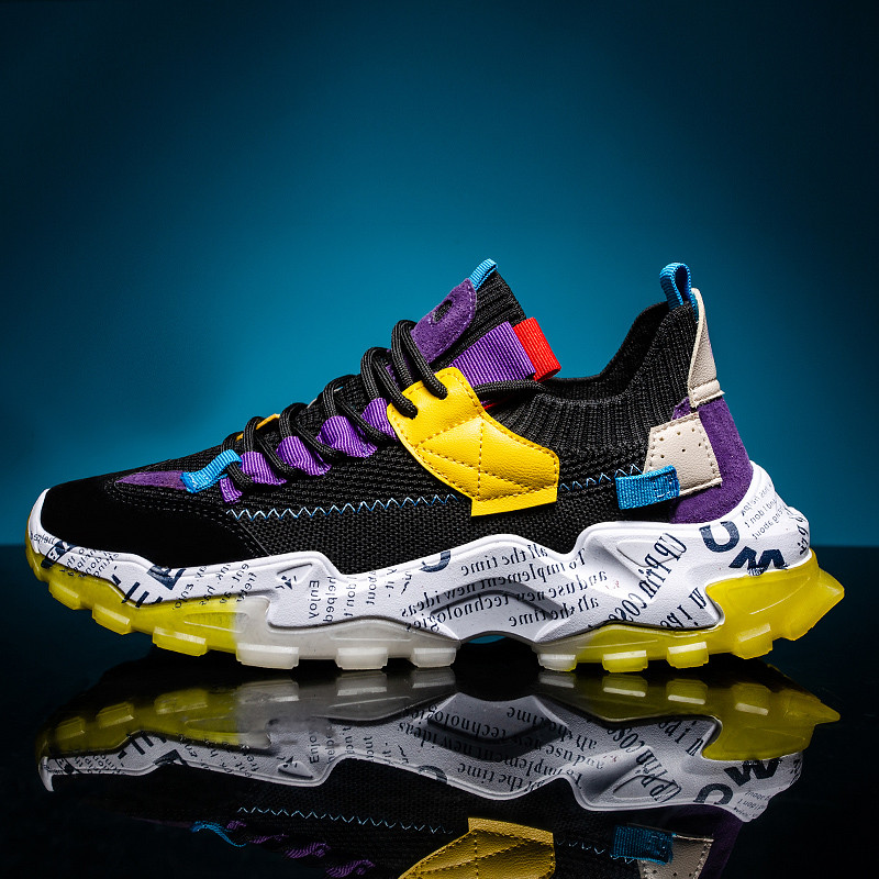 Επώνυμα ανδρικά χοντρά αθλητικά παπούτσια Αθλητικά παπούτσια για τρέξιμο με αναπνεύσιμο διχτυωτό δίχτυ Παπούτσια για τρέξιμο ανδρικά Άνετα παχιά σόλα Παπούτσια ρετρό πάνινα παπούτσια