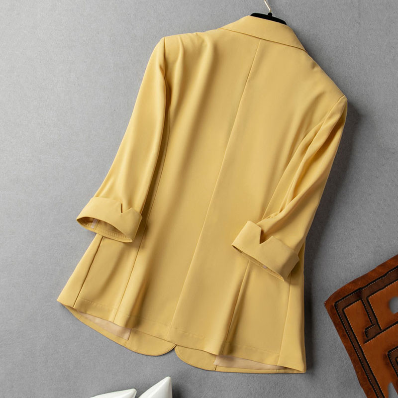 Pavasario vasaros moteriškas švarkas, moteriškas Naujas 2023 m. kostiuminis švarkas, moteriškas elegantiškas vienas mygtukas, trijų ketvirčių rankovių biuro viršutiniai drabužiai, 7XL