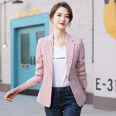 Νέο 2023 Άνοιξη φθινόπωρο καρό γυναικεία σακάκια με μακρυμάνικο γραφείο Slim γυναικείο μπλέιζερ παντός τύπου παντός τύπου γυναικείο σακάκι τοπ 5XL