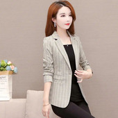 2023 Νέο ριγέ κοστούμι γυναικείο παλτό άνοιξη φθινόπωρο μόδα Κορεατικά μακρυμάνικα blazers Γυναικεία μπουφάν Casual slim γυναικεία μπλουζάκια