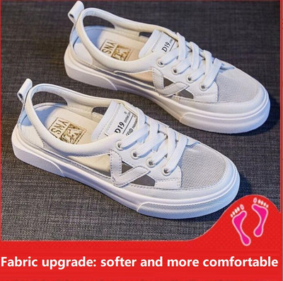 Tikros minkštos odos krepšys, galva, sportiniai sandalai, moteriški išoriniai drabužiai, 2022 m. vasara, nauja studentų apranga, plokščia, laisvalaikio balta avalynė, moteris