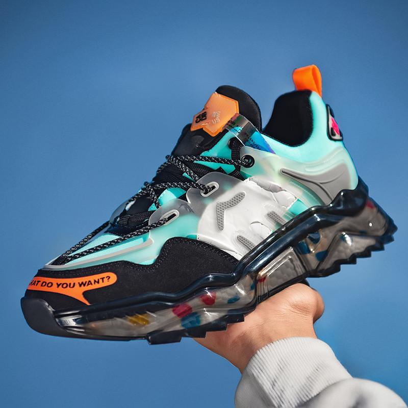 Prekės ženklo vyriški sportiniai batai lauke, kvėpuojantys sportiniai laisvalaikio didinamieji batai Patogūs bėgimo batai stambūs sportbačiai