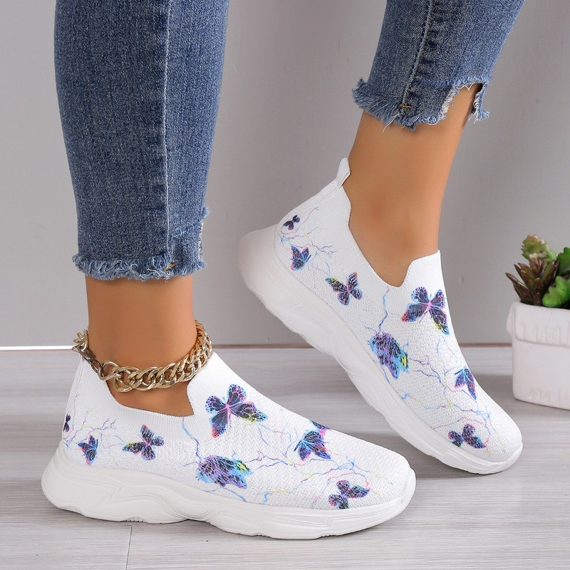 Võrgust madala kontsaga naiste spordijalatsid 2023 Kvaliteetsed libisemisjalatsid Naistele Sügisesed segavärvilised tossud Zapatos Para Mujeres